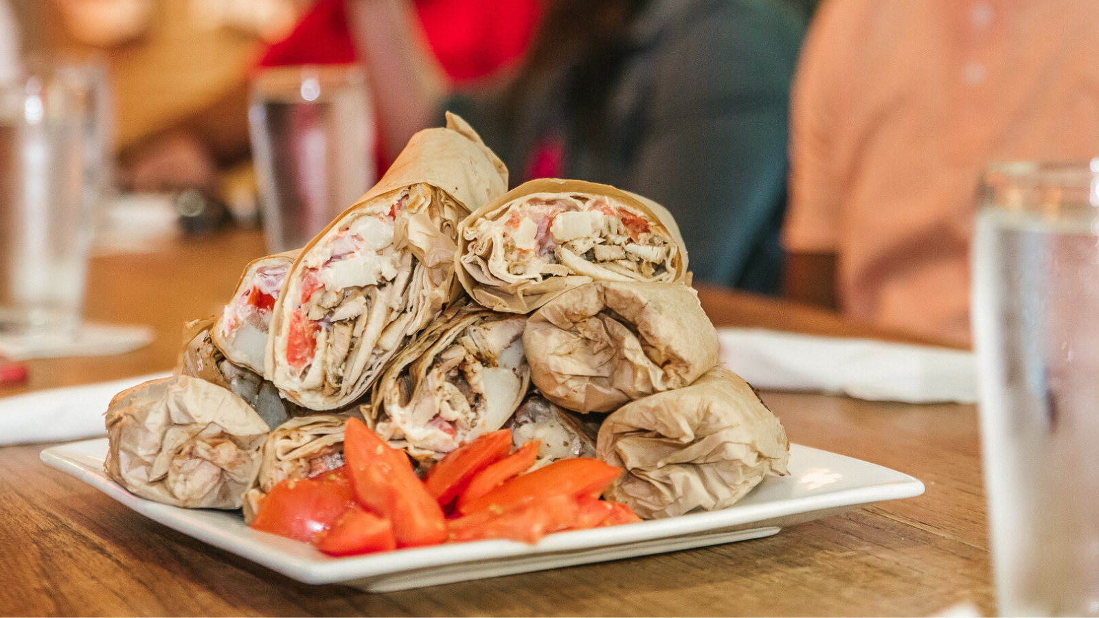 pile of sandwich wraps